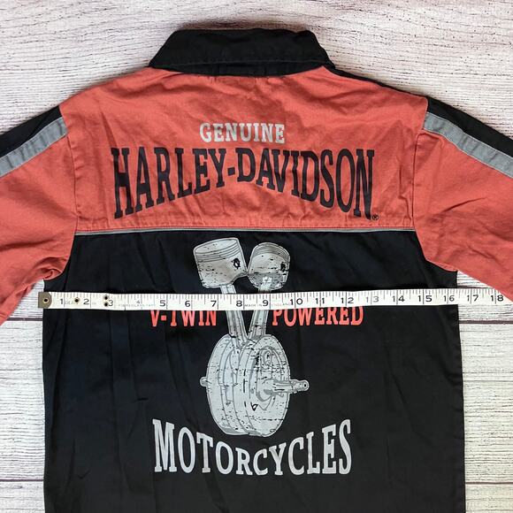 Harley Davidson Motorcycles Button Up Shop Shirt - Picture 6 of 7
